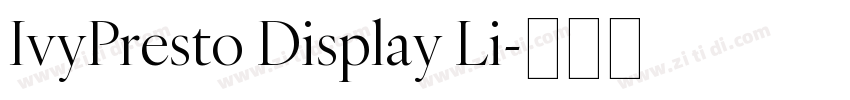 IvyPresto Display Li字体转换